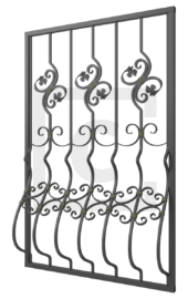 Решётка на окно дутая кованая 8-10